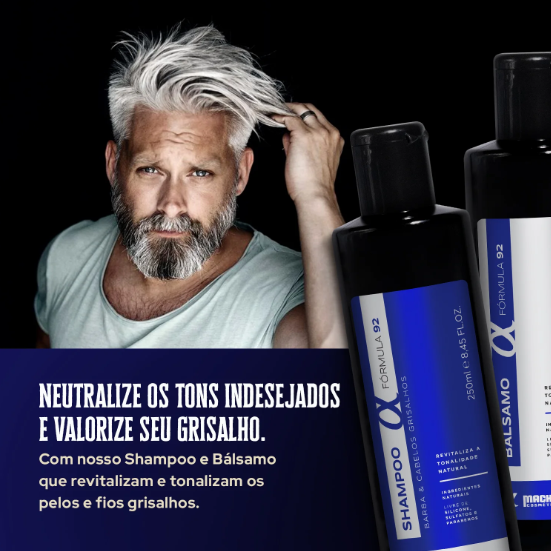 Shampoo para Cabelo e Barba Branca - 250ml