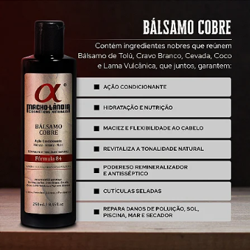 Bálsamo Fórmula 84 - 250ml (Cabelos Castanhos ou Acobreados)